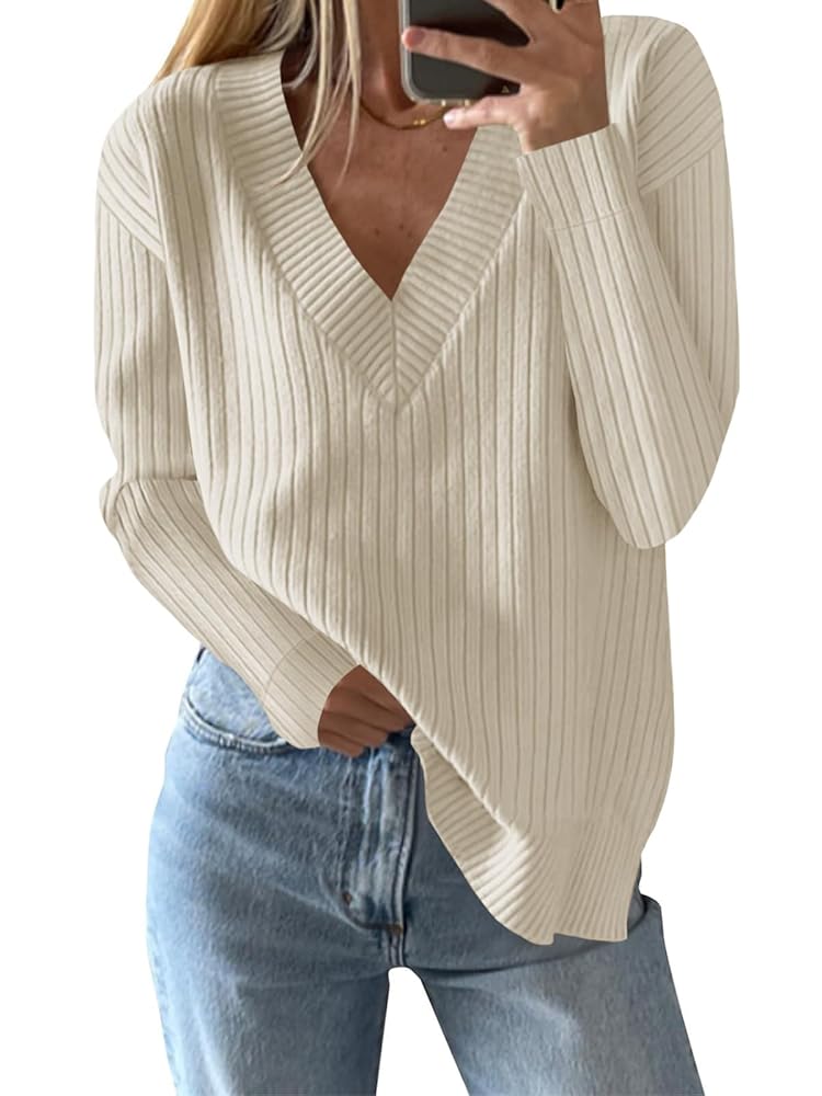 トップス sullen tokyo/v-neck knit WMNS Fine Knit Sweater - V Neckline / Overlapping Collar